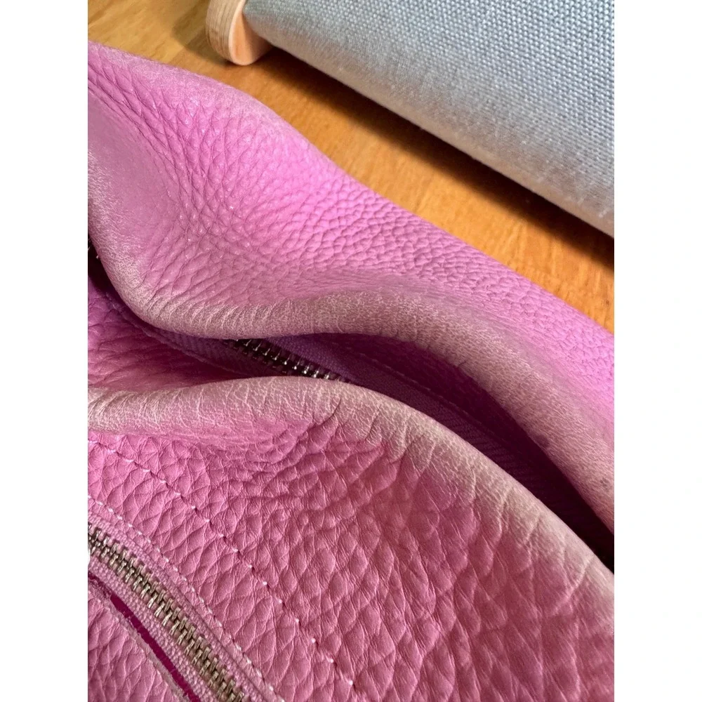 Vintage Coach Soho Two-Tone Pink Pebbled Slouchy Leather Hobo Bag Y2K